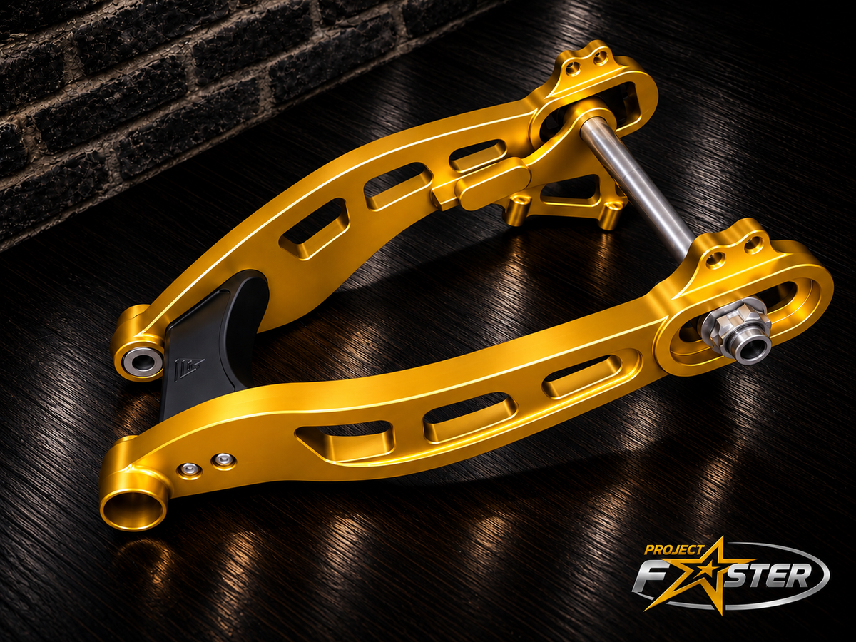 PF Mako Billet Swing Arm - 2009+ Touring (Engineer Certified) *Includes Matching Brake Mounts!