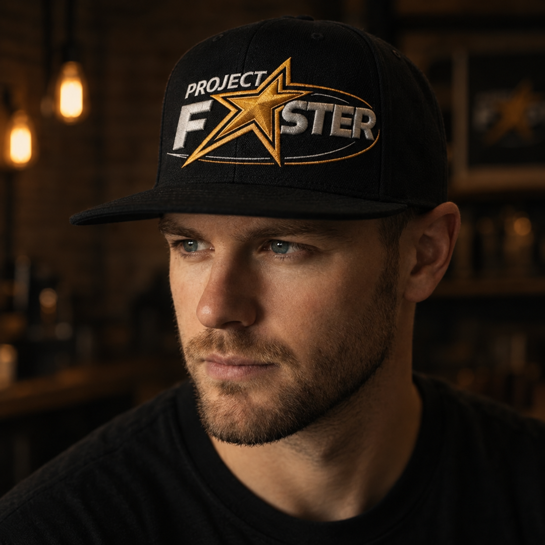 PF Flat Brim Snapback w Star Logo