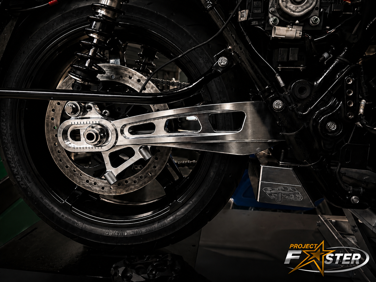 PF Mako Billet Swing Arm - 2009+ Touring (Engineer Certified) *Includes Matching Brake Mounts!