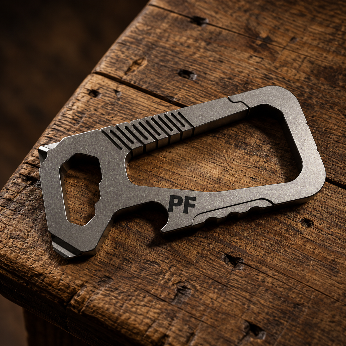 PF TETHER Titanium Multi-Tool Carabiner