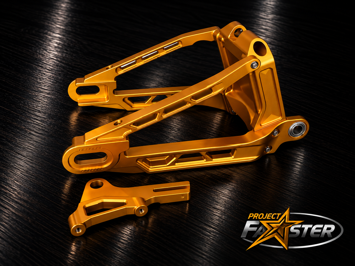 Vector Billet Swing Arm - 2018+ Softail (Engineer Certified) *Includes Matching Brake Mounts!