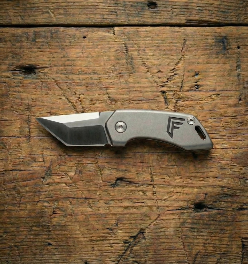 PF AXIS Titanium Pocket Knife - F Logo